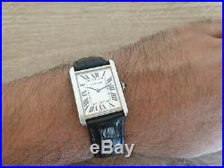 Authentic CARTIER Tank Solo 2715 Mens Swiss Made Wrist Watch