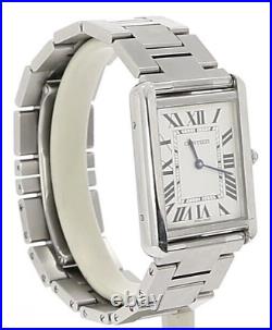 Authentic Cartier Tank Solo Mens Watch Ref. 3169 Classic Timepiece