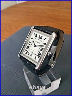 Authentic Cartier Tank Solo XL. Automatic. Stainless Steel. Caliber 1847. MC