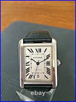 Authentic Cartier Tank Solo XL. Automatic. Stainless Steel. Caliber 1847. MC