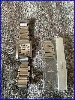 Authentic Ladies Cartier Tank watch 2384 Stainless Steel