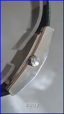 Boxed Mens DUNHILL DUNHILLION FACET Mirror Dial Stainless Steel Tank Wristwatch