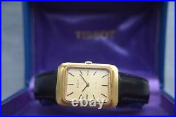 Boxed Tissot Stylist Mechanical Rare Tank Vintage Leather Watch