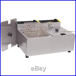 Buffalo Double Fryer with 2 Independent 5L Tanks Made of Stainless Steel 2x2.8Kw