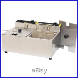 Buffalo Double Fryer with 2 Independent 5L Tanks Made of Stainless Steel 2x2.8Kw
