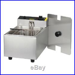 Buffalo Single Fryer with 5L Tank and Adjustable Thermostat 300x270x400mm 2.8kW