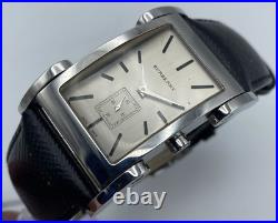 Burberry Tank Men's Watch BU1100 25mm Quartz Rectangle Stainless Steel Watch