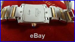 CARTIER LADIES WATCH 2465 TANK FRANCAISE 25mm STAINLESS STEEL & 18K GOLD PRE-O