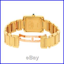 CARTIER Large 18K Yellow Gold Tank Francaise Automatic W50001R2 Box Warranty