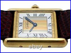 CARTIER Must de Cartier Tank Vermail 925 SM Ladies Quartz Watch 5057001 withBox
