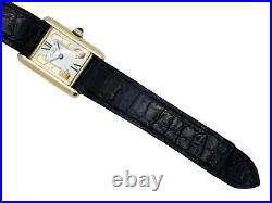 CARTIER Must de Cartier Tank Vermail 925 SM Ladies Quartz Watch 5057001 withCase