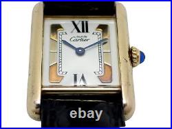 CARTIER Must de Cartier Tank Vermail 925 SM Ladies Quartz Watch 5057001 withCase