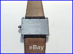CARTIER Ref. 2600 TANK DIVAN XL S/Steel 39mm Watch with Cartier Box! SUPERB! A++++