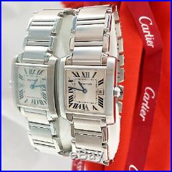 CARTIER TANK FRANCAISE STAINLESS STEEL WATCH CARTIER MID SIZE WATCH ref. 2465