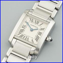 CARTIER TANK FRANCAISE With GUARANTEE PAPERS REF. 2384 CIRCA 2000