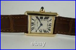 CARTIER TANK LOUIS 2442 SOLID 18K YELLOW GOLD with BOX DATES 2010 VERY NICE