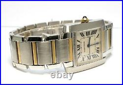 CARTIER Tank Francaise Automatic Large Stainless Steel and 18ct Yellow Gold 2302