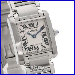 CARTIER Tank Francaise SM Maker Complete Watches W51008Q3 Stainless Steel/St