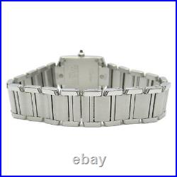 CARTIER Tank Francaise SM Wrist Watch W51008Q3 Quartz Stainless Steel Used Women