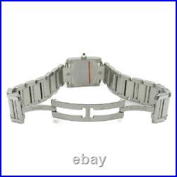 CARTIER Tank Francaise SM Wrist Watch W51028Q3 Quartz Stainless Steel Used Women
