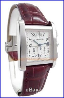 CARTIER Tank Francaise Yearling Chronoflex XXL Steel W5101455 Box/Papers/Warrant