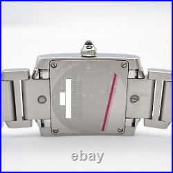 CARTIER Tank francaise SM Wrist Watch W51008Q3 Quartz Stainless Steel Used Women