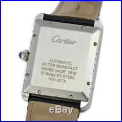 CARTIER Tank solo XL W5200027 Silver Dial Automatic Men's Watch i#95519