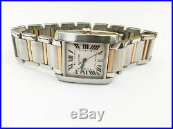 Cartier 2302 Tank Automatic Men's watch stainless steel and 18k gold