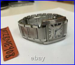 Cartier 2302 Tank Francaise Automatic Steel Date 28mm Swiss Watch