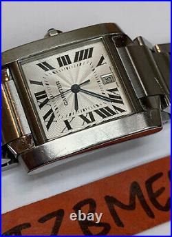 Cartier 2302 Tank Francaise Automatic Steel Date 28mm Swiss Watch