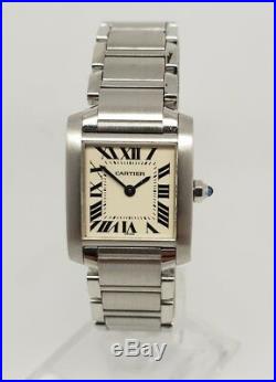 Cartier 2384 Tank Française Stainless Steel 20x25mm Ladies Steel Watch