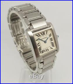 Cartier 2384 Tank Française Stainless Steel 20x25mm Ladies Steel Watch