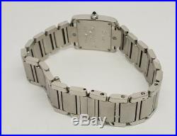 Cartier 2384 Tank Française Stainless Steel 20x25mm Ladies Steel Watch