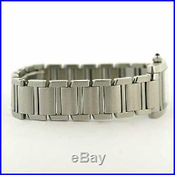 Cartier 2384 Tank Francaise White Dial Quartz Stainless Steel Ladies Wristwatch