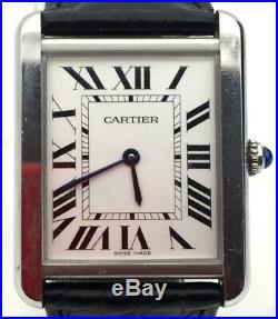 Cartier 3169 Tank Solo Large Wrist Watch 26mm Stainless Steel