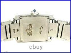 Cartier Authentic Tank Francaise Stainless Steel Medium Watch 2465