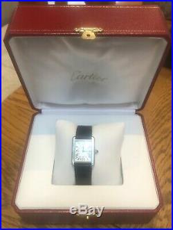Cartier Ladies Stainless Steel Tank Solo Watch