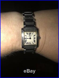 Cartier Ladies Tank watch stainless steel. Perfect Working Order