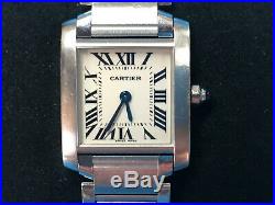 Cartier Ladies Watch Stainless Steel Tank 2384 Swiss Made