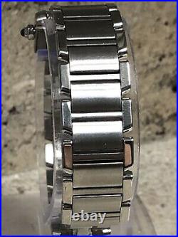 Cartier Ladies Watch Stainless Steel Tank With Original Box 2384 Swiss Made