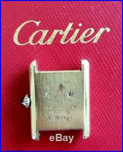 Cartier Manual Mechanical 20mm x 28mm Must de Tank Gold Plate On Sterling Silver