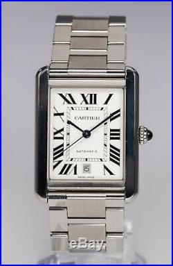 Cartier Men's Tank Solo XL Automatic Stainless Steel Watch 3800