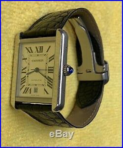 Cartier Mens XL Tank Solo Watch Automatic