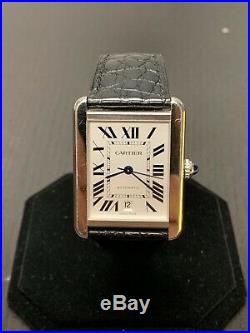 Cartier Mens XL Tank Solo Watch Automatic