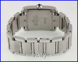 Cartier Stainless Steel Midsize Women's Tank Francaise Watch 2465 with Date
