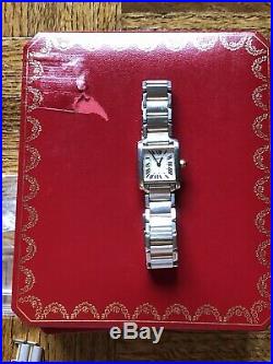 Cartier Stainless Steel/gold Tank Francaise Women Watch Box+original Certificate