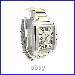 Cartier Steel and Rose Gold Tank Anglaise Watch reference 3511