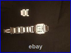Cartier Swiss made Tank Francaise watch, Stainless Steel with Sapphire Crystal