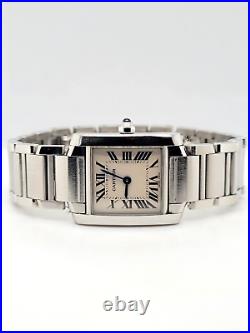 Cartier Tank 20mm Stainless Steel 2000 with papers Model 2384