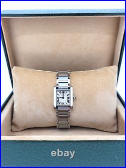 Cartier Tank 20mm Stainless Steel 2000 with papers Model 2384